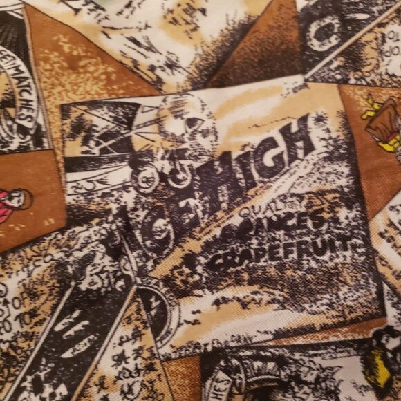 Vintage Brown Leather Parker Coat With Printed Lining & Multiple Pockets - Picture 7 of 11